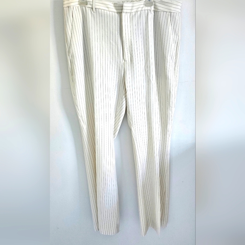 Banana Republic sculpted stretch boot cut stripe pants